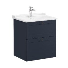 Vitra Root Classic 68853 Lavabo Dolabı, İki Çekmeceli, 60 Cm, Mat Lacivert, Klasik Lavabolu